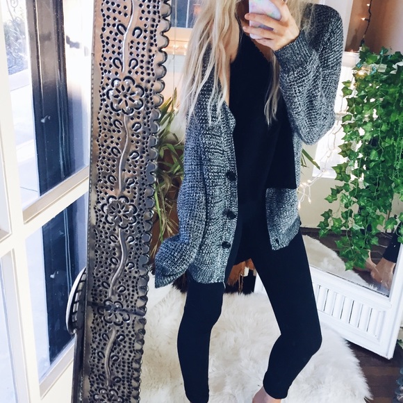 Sweaters - Acid Washed Lithuanian Cardigan B188